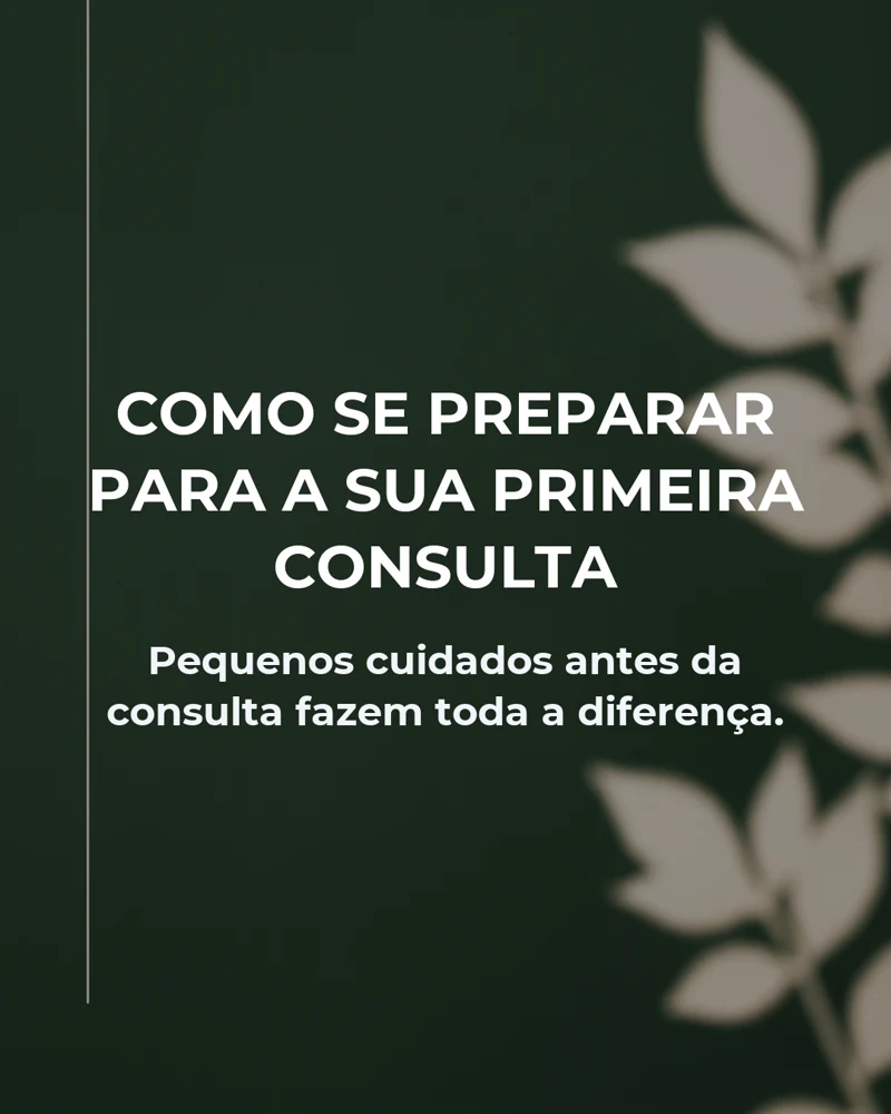 Carrossel criado no PostLab sobre como se preparar para a primeira consulta